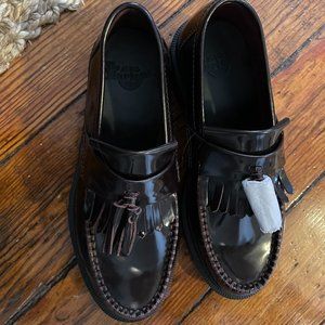 Dr. Martens Adrian Arcadia Leather Tassel Loafers (Cherry Red)